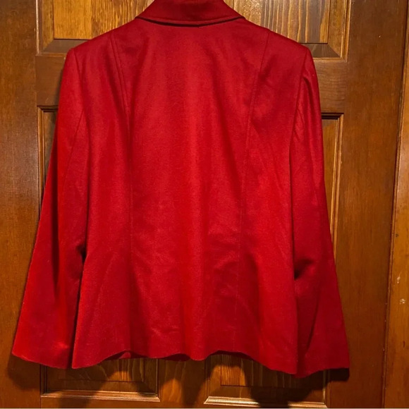 Pendleton Women’s 100% Virgin Wool Lined Blazer Red Size 10 Made in USA - Picture 12 of 15